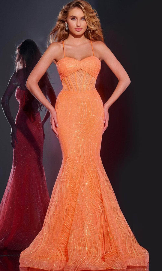 Jovani 44208 - Sequins Spaghetti Straps Prom Gown