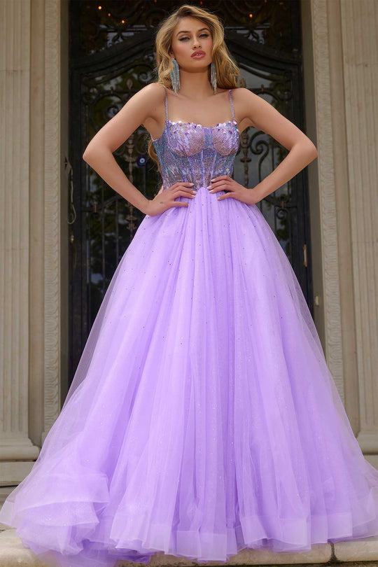 Jovani 44511 - Studded Rhinestone Glitters Prom Dress