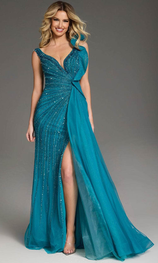 Jovani 44846 - Sleeveless Bead Embellished Prom Gown