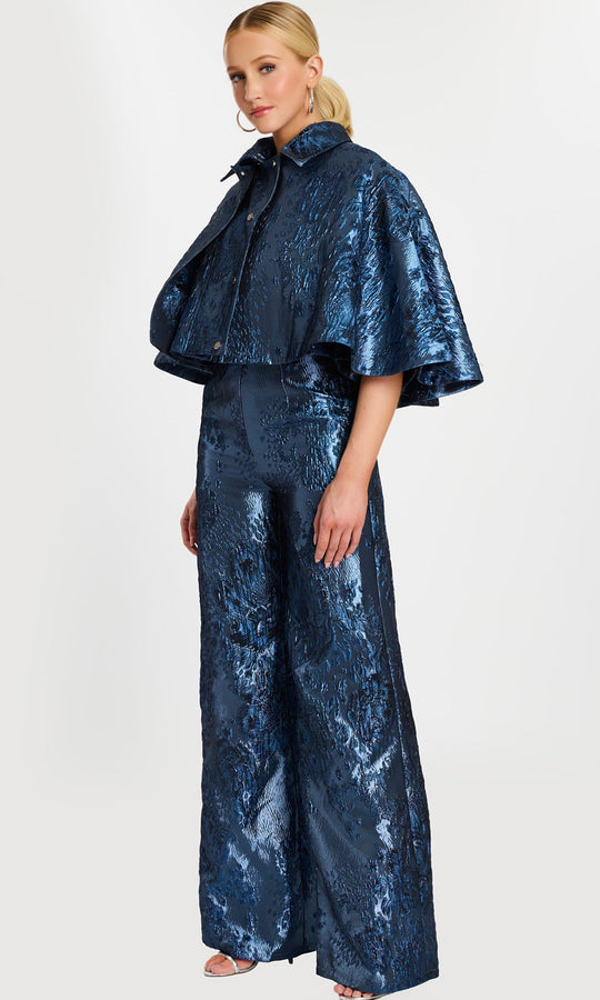 Jovani 46782 - Strapless Metallic Wide Leg Pantsuit