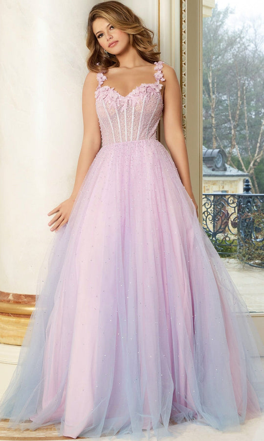 Jovani 47305 - Layered Ombre Skirt Sleeveless Gown