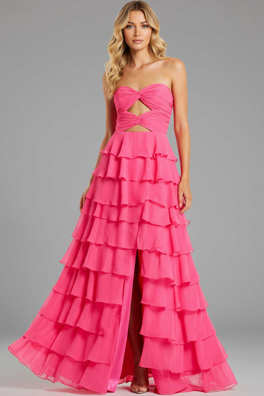 Jovani 47898 - Ruffle Chiffon A-Line Prom Dress