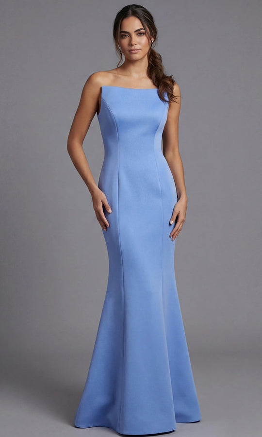 Jovani 49062 - Straight Neck Minimalist Gown with Seam Detail