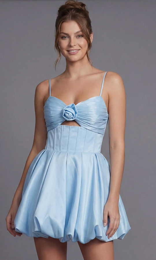 Jovani 51583 Rosette Bust Bubble Hem Mini Dress