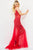 Jovani - 60695 Beaded Plunging V-neck Tulle Trumpet Dress Prom Dresses