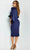 Jovani 63169SC - Bateau Knee Length Cocktail Dress Cocktail Dresses 4 / Blush