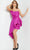 Jovani 63611 - Asymmetrical Peplum Cocktail Dress Cocktail Dresses 00 / Orchid