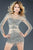Jovani 7757SC - Illusion Scoop Neck Long Sleeve Cocktail Dress Cocktail Dresses 8 / Black
