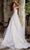 Jovani Bridal JB09491 - V-Neck Belted Waist Bridal Gown Bridal Dresses