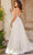 Jovani Bridal JB25737 - Beaded Deep V-Neck Bridal Gown Bridal Dresses