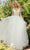 Jovani Bridal JB3500 - Plunging Floral Beaded Bridal Gown Bridal Dresses