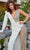 Jovani Bridal S07530 - Asymmetrical Sleeve Beaded Bridal Jumpsuit Bridal Dresses