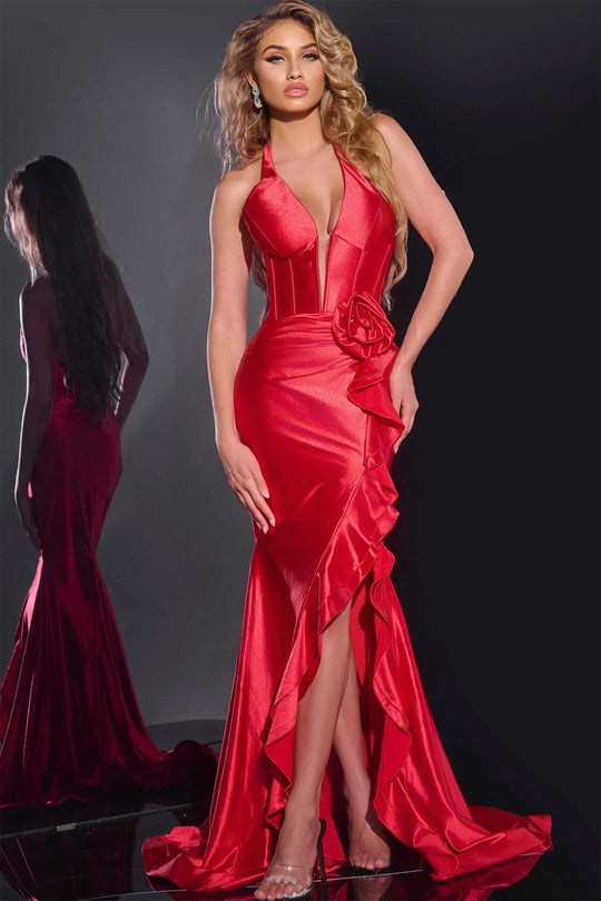 Jovani D5306 - Rose Ruffles Prom Dress