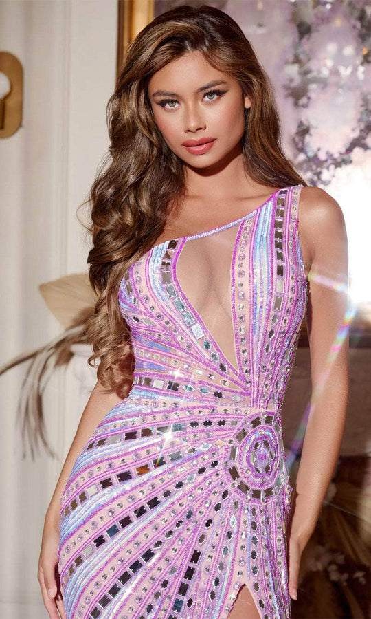 Jovani D5702 - One Shoulder Beaded Prom Dress
