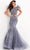 Jovani - Illusion Jewel Trumpet Evening Gown 04702SC - 1 pc Ink In Size 10 Available Prom Dresses 10 / Ink