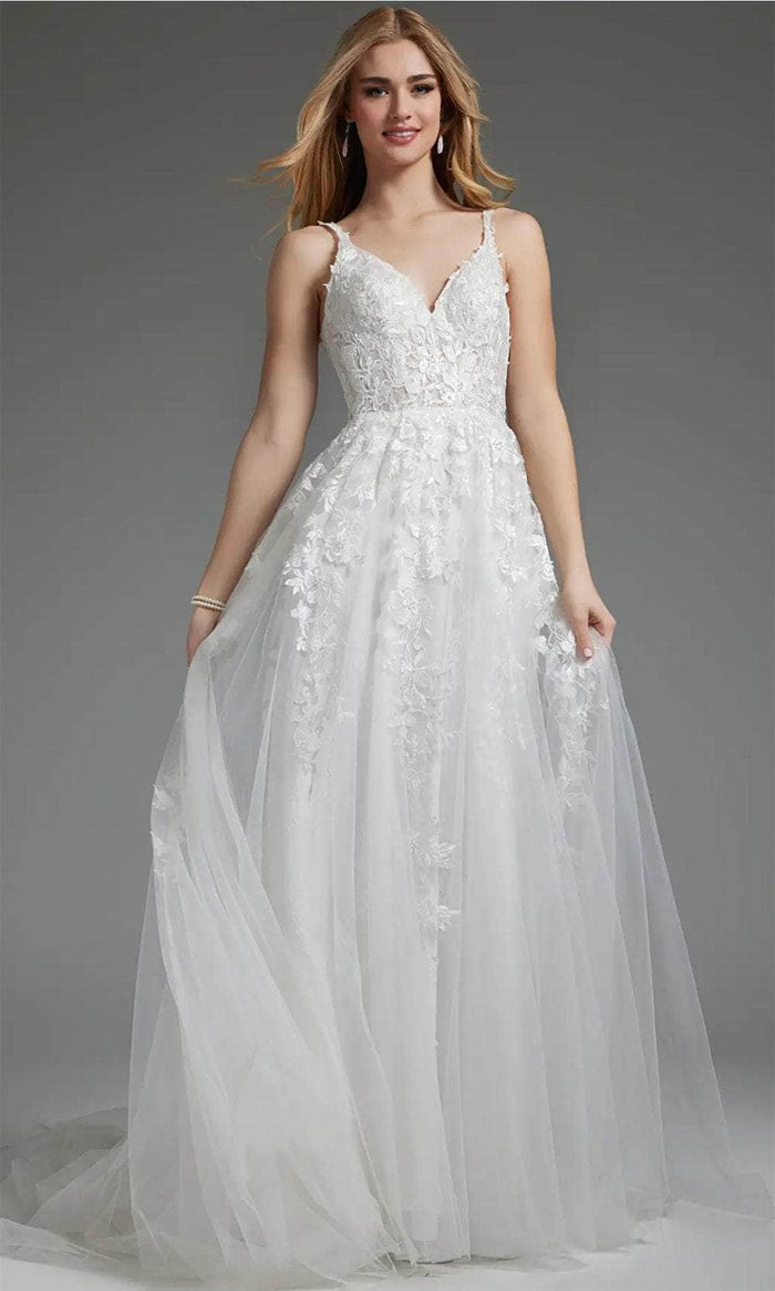 Jovani JB07311 - Corset Beaded Bridal Gown Wedding Dresses 00 / Ivory