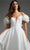 Jovani JB40795 - Off Shoulder Pleated A-Line Bridal Gown Bridal Dresses