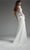 Jovani JB42297 - Leaf Appliqued Square Neck Bridal Gown Wedding Dresses
