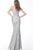 Jovani - Plunging Sweetheart Evening Dress 68130SC - 1 pc Grey In Size 0 Available Evening Dresses 0 / Grey