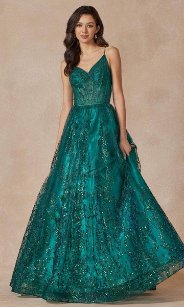 Juliet Dresses 2414 - Sleeveless Glitter Embellished Ballgown Couture Candy Juliet Dresses 2414 - Sleeveless Glitter Embellished Ballgown Couture Candy