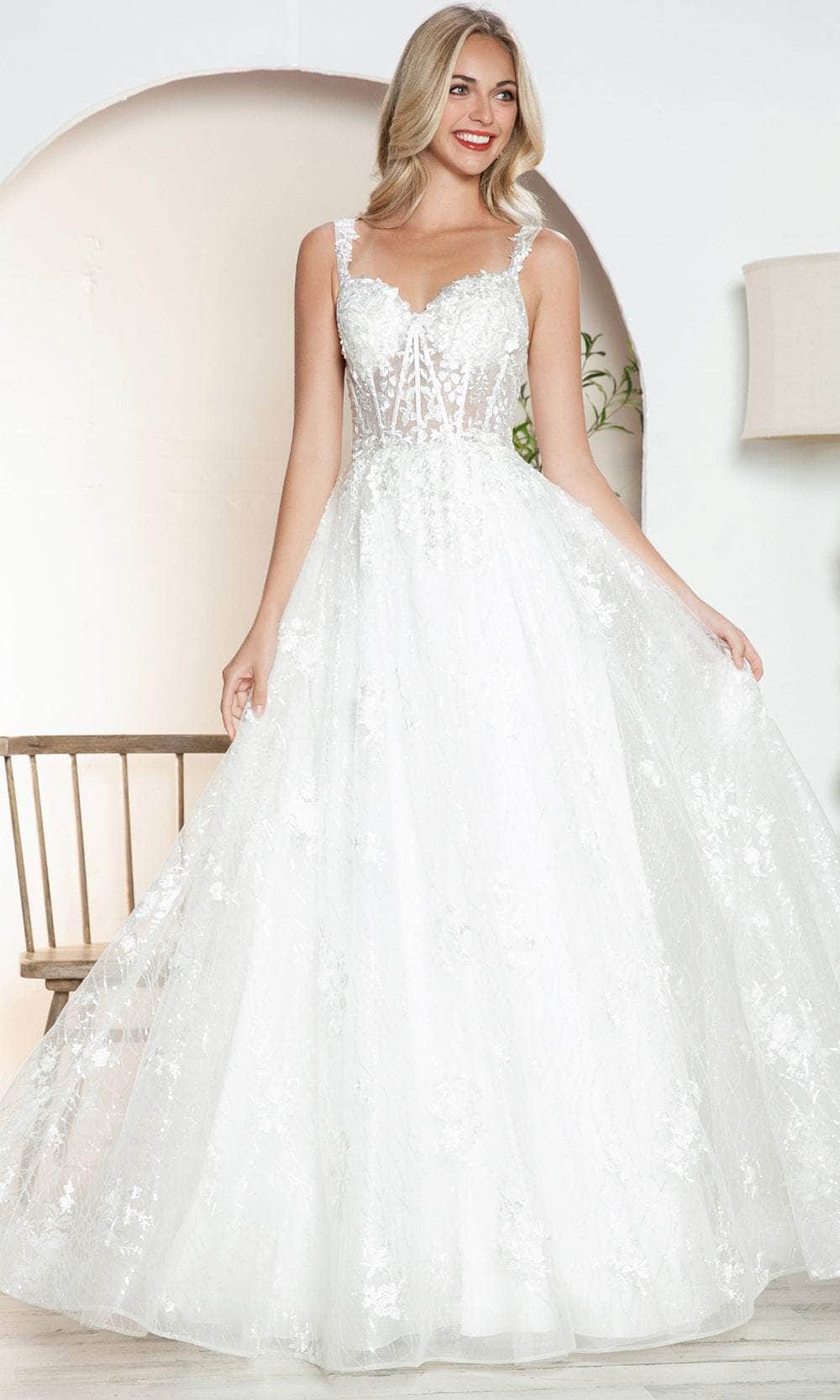 Embroidered Tulle Sparkle Gown by Juliet 268 main image 1