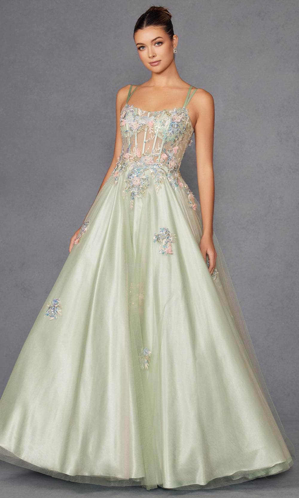 Juliet Dresses 2565U - Long Tulle A-line Dress