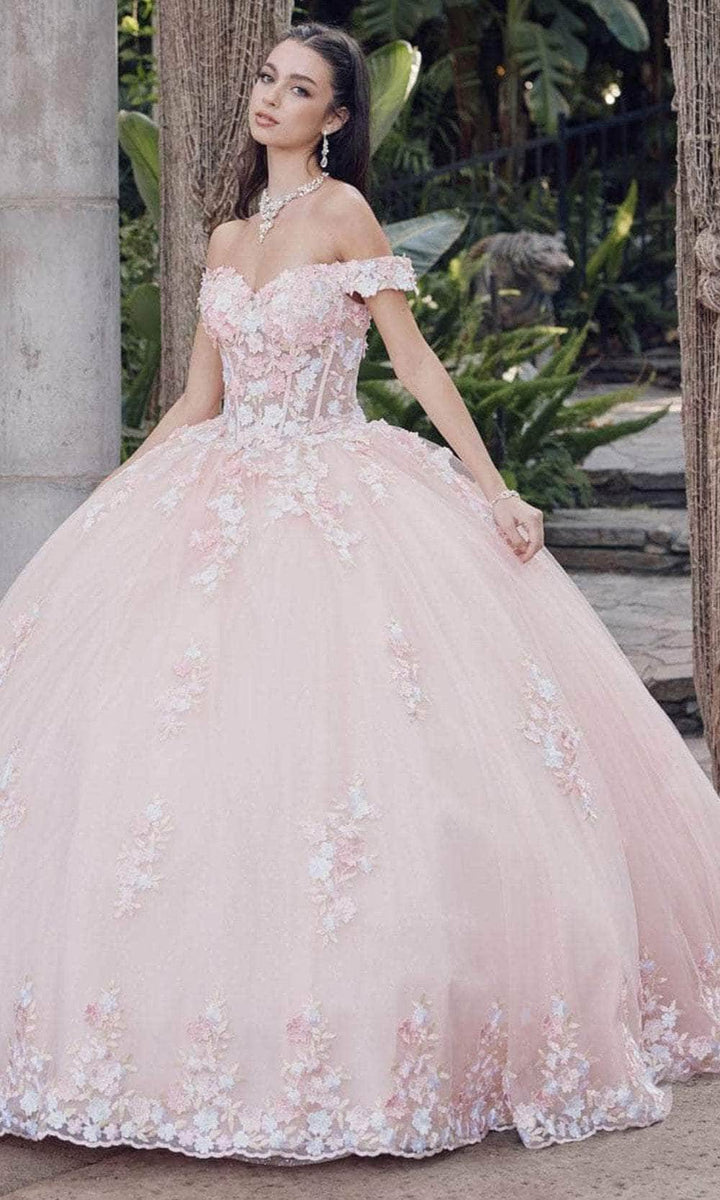 Juliet Dresses JT1460J - 3D Floral Embellished Off-The-Shoulder Gown ...