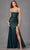 Juliet Dresses JT2434A - Beaded V-Neck Bustier Prom Gown Prom Dresses XS / Emerald Green