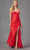 Juliet Dresses JT2434A - Beaded V-Neck Bustier Prom Gown Prom Dresses XS / Red