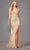 Juliet Dresses JT2471L - Beaded Fringe Sleeve Prom Gown Prom Dresses XS / Champagne