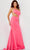 JVN by Jovani JVN000273 - One Shoulder Cutout Prom Dress Special Occasion Dress 00 / Cerise