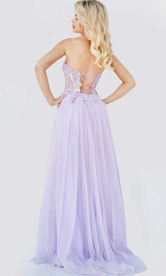 JVN by Jovani JVN07434 - Embellished Corset A-Line Prom Dress