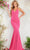 JVN by Jovani JVN08467 - Plunging Mermaid Prom Gown Special Occasion Dress 00 / Fuchsia