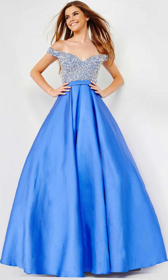 JVN by Jovani JVN08474 - Off Shoulder Mikado Prom Gown