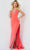 JVN by Jovani JVN08695 - V-Neck Prom Gown with Slit Special Occasion Dress