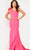 JVN by Jovani JVN09973 - Ruffle One Shoulder Prom Gown Special Occasion Dress 00 / Fuchsia