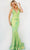 JVN by Jovani JVN22824 - Sequin Trumpet Prom Gown Special Occasion Dress 00 / Neon Green