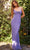 JVN by Jovani JVN22915 - Beaded Cowl Prom Gown Special Occasion Dress 00 / Light-Purple