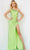 JVN by Jovani JVN23140 - Beaded Cutout Prom Gown Special Occasion Dress 00 / Neon Green