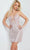 JVN By Jovani JVN23299 - Floral Illusion Bodice Cocktail Dress Special Occasion Dress