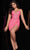 JVN By Jovani JVN25756 - Sequined Asymmetric Hem Cocktail Dress Special Occasion Dress 00 / Fuchsia