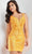 JVN By Jovani JVN25815 - Plunging V-Neck Embellished Cocktail Dress Special Occasion Dress 00 / Orange
