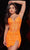 JVN By Jovani JVN26177 - Illusion Bodice Sequin Cocktail Dress Special Occasion Dress 00 / Neonorange