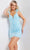 JVN By Jovani JVN36801 - Feather Strap Sheath Cocktail Dress Special Occasion Dress
