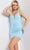 JVN By Jovani JVN36801 - Feather Strap Sheath Cocktail Dress Special Occasion Dress