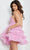 JVN By Jovani JVN36844 - Floral Ruffle Tiered Cocktail Dress Special Occasion Dress