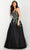 JVN by Jovani JVN37489 - Floral Embellished Sleeveless Ballgown Ballgown Dresses