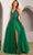 JVN by Jovani JVN38437 - Embellished A-line Prom Dress Prom Dresses 00 / Emerald
