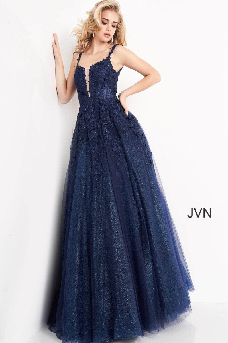 JVN - JVN25912 - Corset Bodice Fit and Flare Homecoming Dress