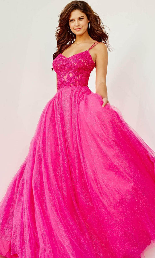 JVN by Jovani JVN67051 - Embroidered Bodice Prom Gown